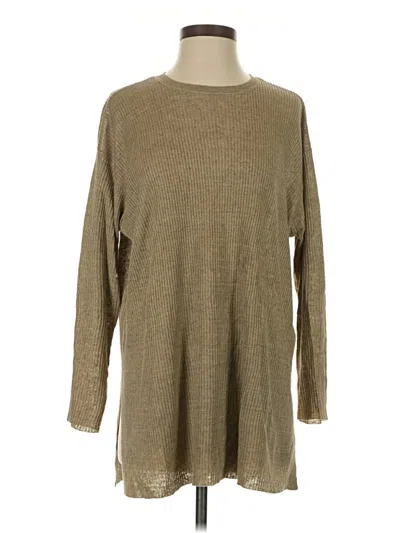 Pre-owned Eileen Fisher Pullover Sweater In Tan