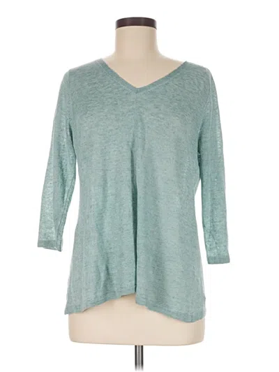 Pre-owned Eileen Fisher Pullover Sweater In Teal