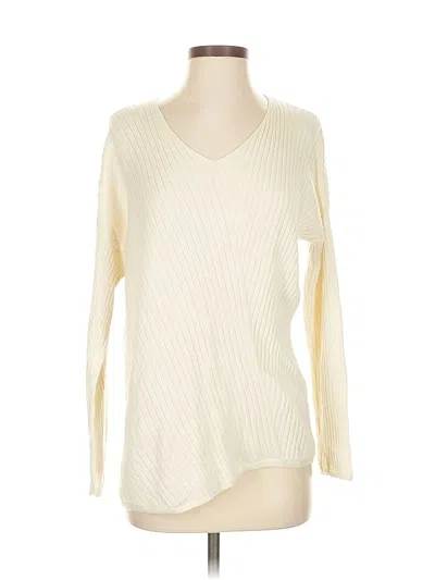 Pre-owned Eileen Fisher Pullover Sweater In White