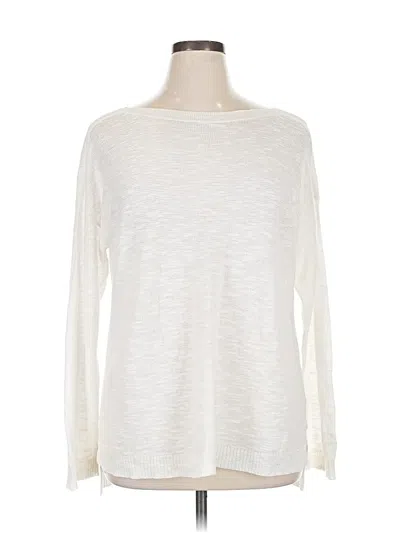 Pre-owned Eileen Fisher Pullover Sweater In White