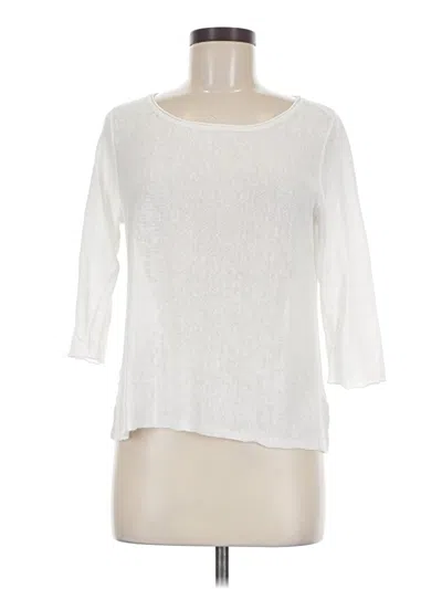 Pre-owned Eileen Fisher Pullover Sweater In White
