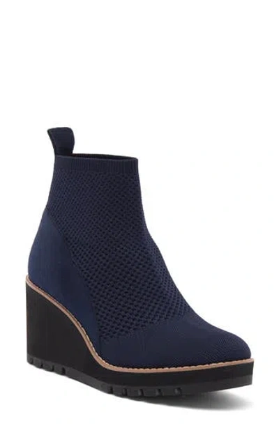 Eileen Fisher Quill Wedge Bootie In Midnight