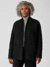 Eileen Fisher Quilted Organic Cotton Jacket In Black