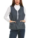 Eileen Fisher Quilted Vest In Blue