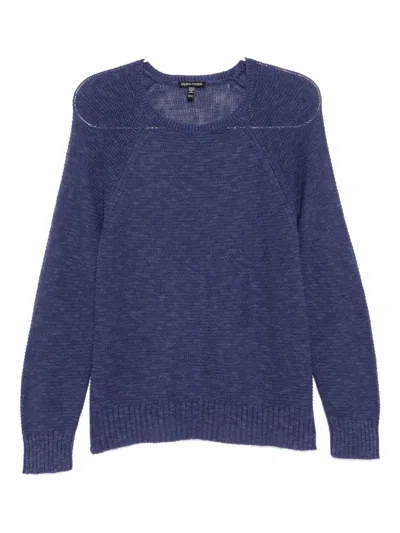 Eileen Fisher Raglan Jumper In Blue