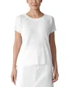 Eileen Fisher Raglan Short Sleeve Sweater In White