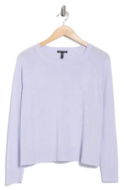 Eileen Fisher Raglan Sleeve Boxy Organic Linen & Organic Cotton Sweater In Purple