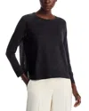 Eileen Fisher Raglan Sleeve Crewneck Sweater In Charcoal