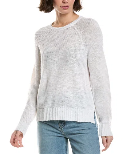 Eileen Fisher Raglan Sleeve Linen-blend Sweater In White