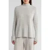 Eileen Fisher Raglan Sleeve Merino Wool Turtleneck Sweater In Sea Salt