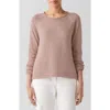 Eileen Fisher Raglan Sleeve Organic Cotton Blend Sweater In Neutral