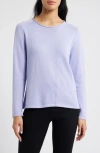 Eileen Fisher Raglan Sleeve Organic Cotton Blend Sweater In Petal