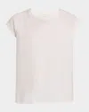 Eileen Fisher Raglan-sleeve Organic Cotton Jersey Top In Neutral