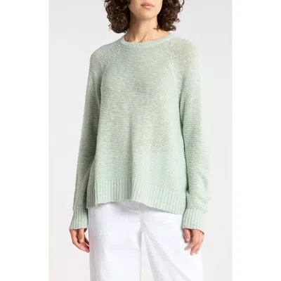 Eileen Fisher Raglan Sleeve Organic Linen & Organic Cotton Sweater