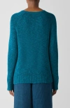 Eileen Fisher Crewneck Raglan-sleeve Sweater In Dragonfly