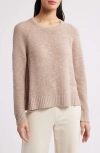Eileen Fisher Raglan Sleeve Sweater In Wheat
