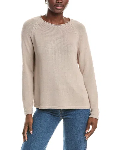 Eileen Fisher Raglan Sleeve Sweater In Neutral