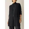Eileen Fisher Raglan Sleeve Wool Cardigan In Black