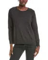 Eileen Fisher Raglan Sleeve Wool Pullover In Gray