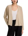 Eileen Fisher Raglan Sleeved Linen Blend High Collar Cardigan In Unnatural