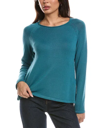 Eileen Fisher Raglan Sweater In Blue