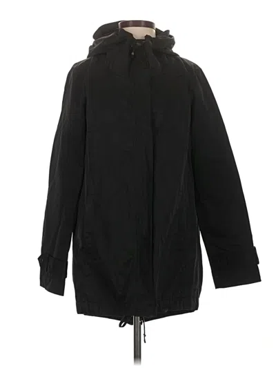 Pre-owned Eileen Fisher Raincoat In Black