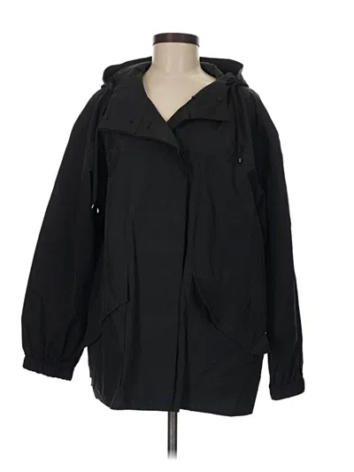 Pre-owned Eileen Fisher Raincoat In Black