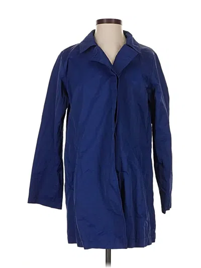 Pre-owned Eileen Fisher Raincoat In Blue