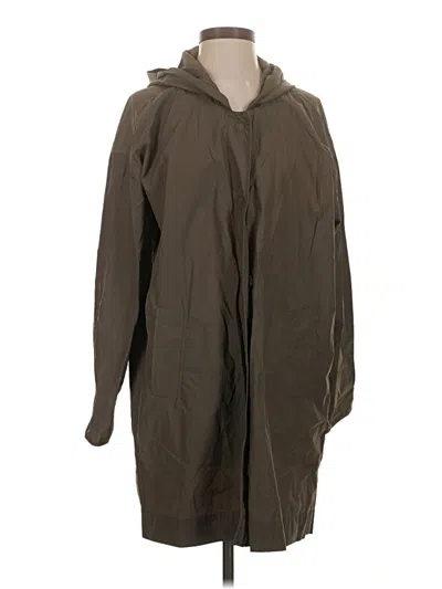 Pre-owned Eileen Fisher Raincoat In Brown