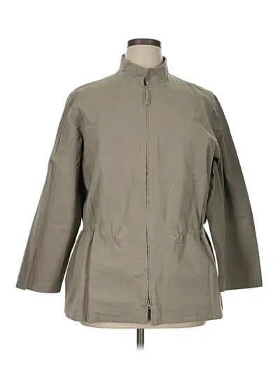 Pre-owned Eileen Fisher Raincoat In Gray