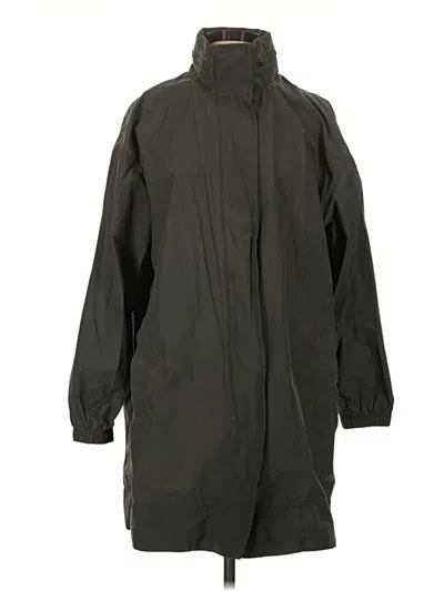 Pre-owned Eileen Fisher Raincoat In Green