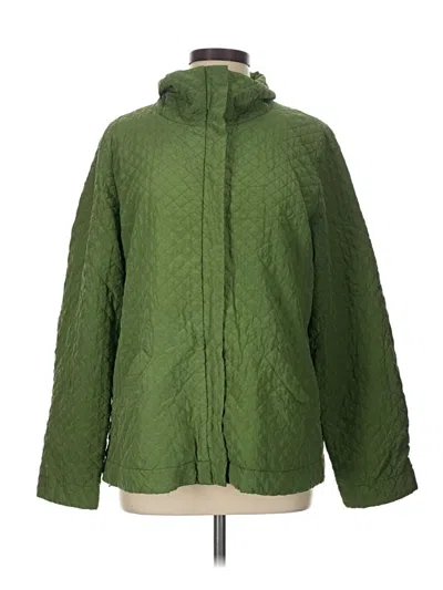 Pre-owned Eileen Fisher Raincoat In Green