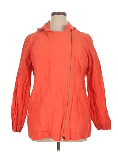 Pre-owned Eileen Fisher Raincoat In Orange