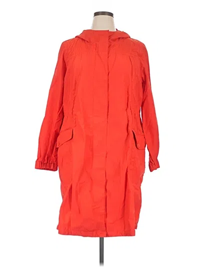 Pre-owned Eileen Fisher Raincoat In Orange