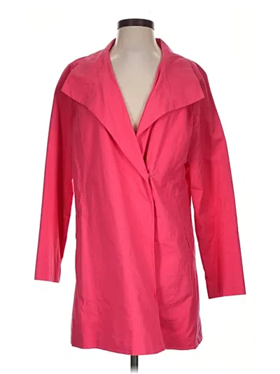 Pre-owned Eileen Fisher Raincoat In Pink