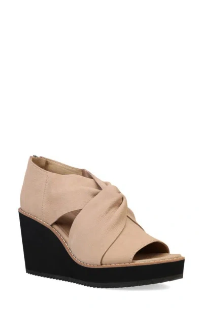 Eileen Fisher Raja Platform Wedge Sandal In Stone