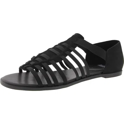 Eileen Fisher Ratonb Womens Strappy Manmade Gladiator Sandals In Black
