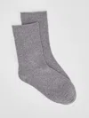Eileen Fisher Recycled Cashmere & Merino Crew Sock In Gray