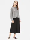 Eileen Fisher Recycled Cashmere Hooded Top In Gray