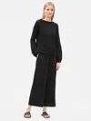 Eileen Fisher Recycled Cashmere Hooded Top In Black