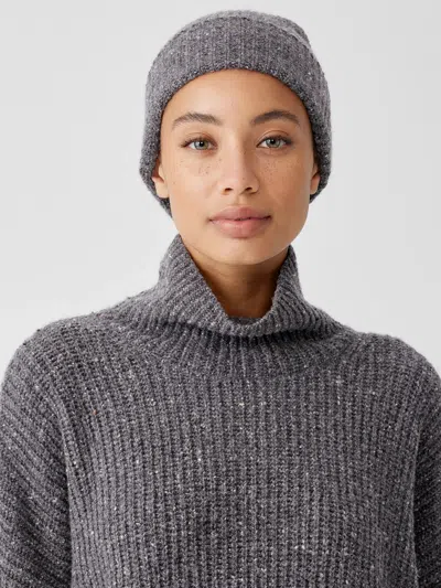 Eileen Fisher Recycled Cashmere Tweed Hat In Gray
