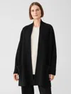 Eileen Fisher Recycled Cashmere Wool Cardigan In Black