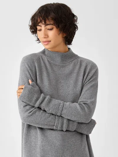 Eileen Fisher Recycled Cashmere Wool Glovelettes In Gray