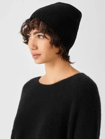 Eileen Fisher Recycled Cashmere Wool Hat In Black