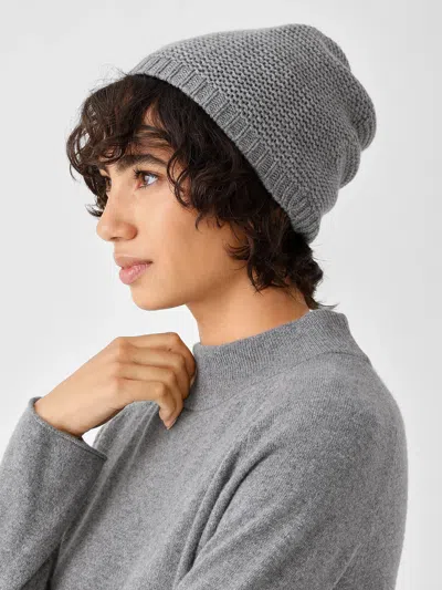 Eileen Fisher Recycled Cashmere Wool Hat In Gray