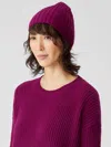 Eileen Fisher Recycled Cashmere Wool Hat In Purple