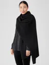 Eileen Fisher Recycled Cashmere Wool Oversized Wrap In Animal Print