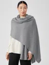 Eileen Fisher Recycled Cashmere Wool Oversized Wrap In Gray