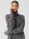 Eileen Fisher Recycled Cashmere Wool Tweed Glovelettes In Gray