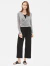 Eileen Fisher Recycled Cashmere Wrap Cardigan In Gray